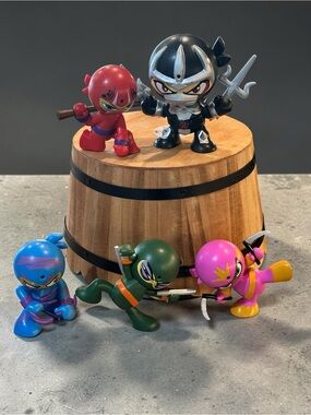 Funrise Fart Ninjas 5-Pack Farty Pack Set w/ Rare 5" Ninja XL Figure Tested